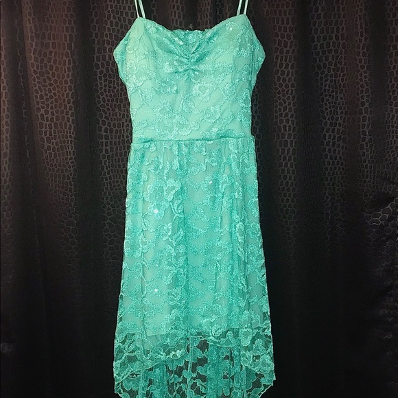 Mint Green High - Low Prom/Homecoming Dress - Picture 1 of 5